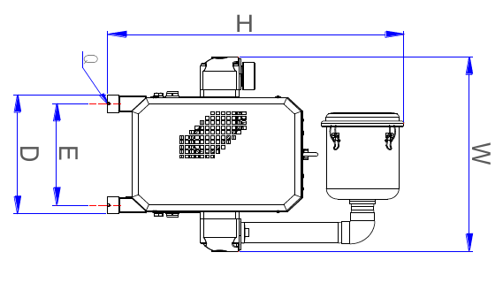 VCX 60/100/150/250/300/400/505 claw vacuum pump dimensions 3 picture