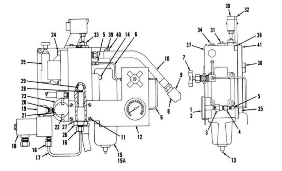 Lawson Hydraulic Systems Front view Parts Breakdown image